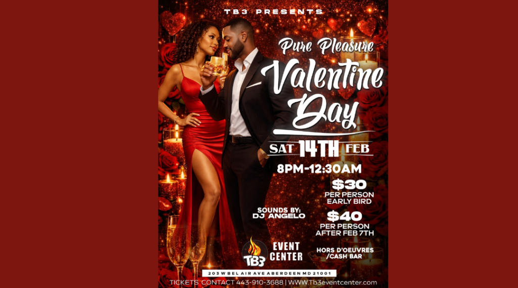 TB3 Event Center Valentines Day Event Flyer
